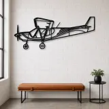 Silhouette d'avion STOL CH 750 en métal, Décoration murale en métal, Décor aéronautique, Décor d'aviation