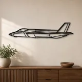 Silhouette d'avion F35C Lightning II en métal, Décoration murale en métal, Décor aéronautique, Décor d'aviation