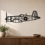Silhouette en métal d'avion FG-1D Corsair, décoration murale en métal, décoration aéronautique, cadeau pour aviateurs