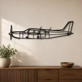 Silhouette en métal d'avion PA32R-301, Décoration murale en métal, Décor aéronautique, Cadeau pour aviateur