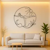 Warrior Three Flight Metal Wall Art | Yoga and Meditation Wall Decor