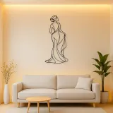 Profile with Drape Metal Wall Art | Feminine Figure Wall Decor