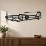 Silhouette d'avion Spitfire MK IX ALT en métal, Décoration murale en métal, Décor aéronautique, Décor d'aviation