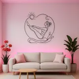 Boat Pose Balance Metal Wall Art | Yoga and Meditation Wall Decor
