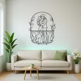 Balcony Embrace Metal Wall Art | Romantic Couple Decor