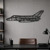 Silhouette d'avion F4D Skyray en métal, Décoration murale en métal, Décor aéronautique, Décor d'aviation