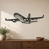 Silhouette d'avion en métal 757-200 Angle, décoration murale en métal, décoration aéronautique, cadeau pour pilote