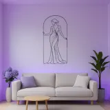 Elegant Arch Silhouette Metal Wall Art | Fashion Figure Wall Decor