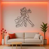 Tango Close Embrace Metal Wall Art | Couple Dance Wall Decor