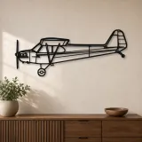 Silhouette en métal d'avion J-3 Cub, Décoration murale en métal, Décor aéronautique, Décor d'aviation