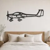 Silhouette d'avion DA20 en métal, Décoration murale aéronautique