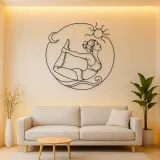Bow Pose Energy Metal Wall Art | Yoga and Meditation Wall Decor