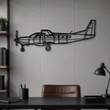 Silhouette en métal d'avion 208B Grand Caravan EX, décoration murale en métal, décoration aéronautique, cadeau pour pilote