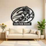 Personalized Number 15 Running Back Stars Metal Wall Art