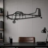 Silhouette d'avion en métal A185F Skywagon, Décoration murale aéronautique