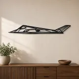 Silhouette d'avion F-117 Nighthawk en métal, Décoration murale aéronautique