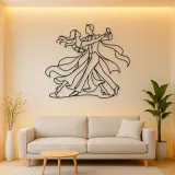 Quickstep Motion Metal Wall Art | Couple Dance Wall Decor