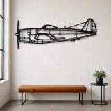 Silhouette d'avion en métal P-47D, décoration murale aéronautique