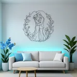 Spring Flower Couple Metal Wall Art | Romantic Couple Decor