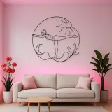 Warrior Three Flight Metal Wall Art | Yoga and Meditation Wall Decor