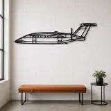 Silhouette d'avion en métal P-180 Avanti, décoration murale aéronautique