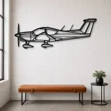 Silhouette de l'avion R3000-160 en métal, décoration murale en métal, décoration aéronautique, décoration d'aviateur