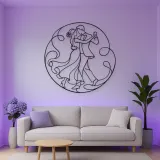 Gentle Spin Couple Metal Wall Art | Romantic Couple Decor