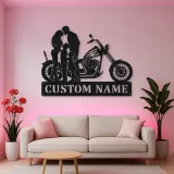 Personalized Chopper Family of Four Metal Wall Art