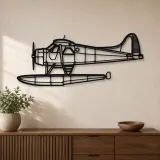 Silhouette d'avion DHC-2 MK III Turbo Beaver en métal, Décoration murale aéronautique
