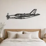 Insegna in metallo silhouette aereo TBM, Silhouette aereo in metallo, Decorazione murale aviatore
