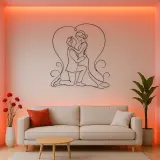 Proposal Kneel Pair Metal Wall Art | Romantic Couple Decor