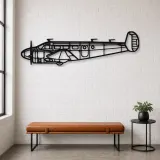 Silhouette en métal d'avion C45-H Expeditor, Décoration murale en métal, Décor aéronautique, Cadeau pour aviateur