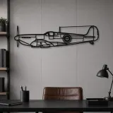 Silhouette d'avion Spitfire Mk. II en métal, Décoration murale en métal, Décor aéronautique, Décor d'aviation