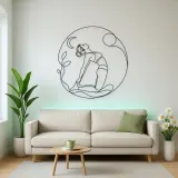 Camel Pose Open Heart Metal Wall Art | Yoga and Meditation Wall Decor