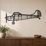 Silhouette d'avion en métal 170B, Décoration murale en métal, Décor aéronautique, Décorateur aviateur