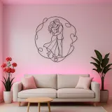 Timeless Love Embrace Metal Wall Art | Romantic Couple Decor