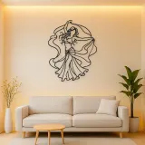 Belly Dance Silhouette Metal Wall Art | Dance Silhouette Wall Decor