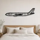 Silhouette d'avion en métal A300-600F, Décoration murale aéronautique