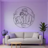 Shoulder Rest Lovers Metal Wall Art | Romantic Couple Decor