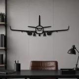 Silhouette d'avion en métal 737-800NG Front, décoration murale en métal, décoration aéronautique, cadeau pour pilote