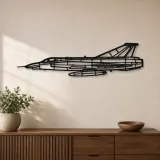 Silhouette de l'avion RF-35 Draken en métal, décoration murale en métal, décoration aéronautique, décoration d'aviateur