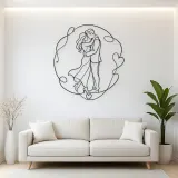 Timeless Love Embrace Metal Wall Art | Romantic Couple Decor