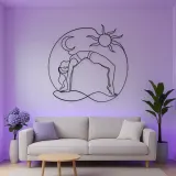 Wheel Pose Energy Metal Wall Art | Yoga and Meditation Wall Decor