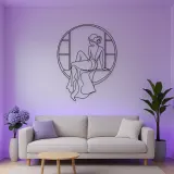 Quiet Window Muse Metal Wall Art | Feminine Figure Wall Decor