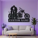 Personalized Chopper Family of Four Metal Wall Art