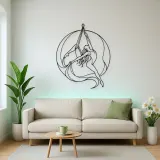 Aerial Silk Dancer Metal Wall Art | Aerial Dance Wall Decor