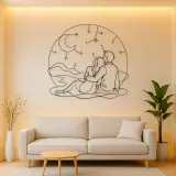 Stargazing Lovers Metal Wall Art | Romantic Couple Decor