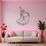 Stage Spotlight Dancer Metal Wall Art | Dance Silhouette Wall Decor