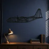 Insegna in metallo silhouette AC-130J Ghostrider