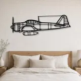 Insegna in metallo silhouette A6M2 Zero